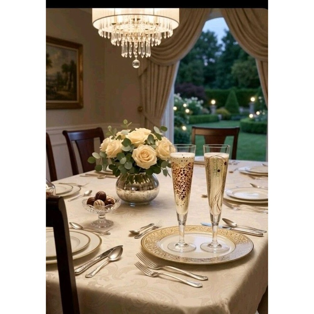 2 RITZENHOFF  Champagne Glasses Flutes Artist Designed No Boxes